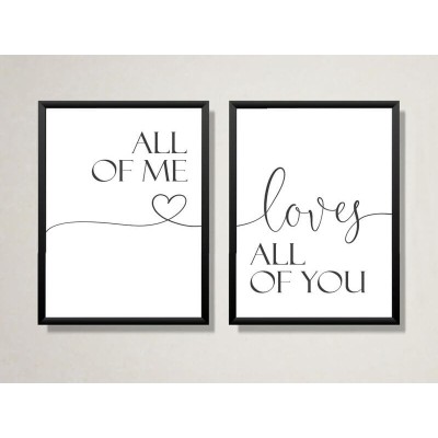 2er Set Poster "All Of Me Loves All Of You" - 1