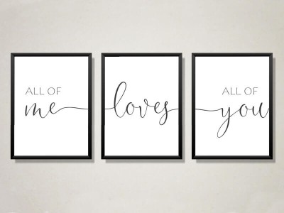 3er Set Poster "All Of Me Loves All Of You" - 1