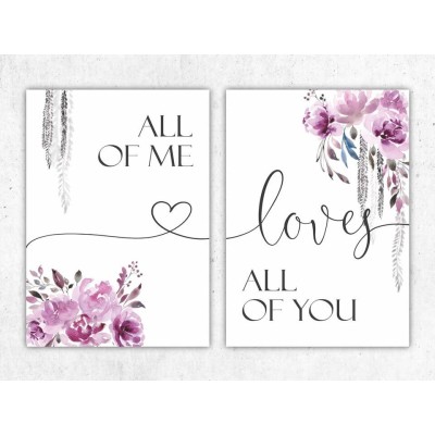 2er Set Poster "All Of Me Loves All Of You" - 2