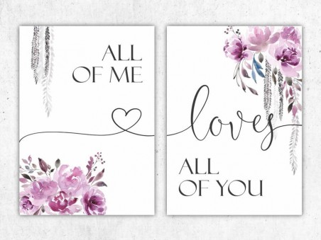 2er Set Poster "All Of Me Loves All Of You" - 2