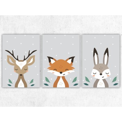 Poster Set "Tiere im Wald" - 2