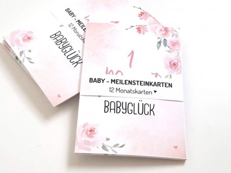 12 Baby Meilensteinkarten "Blurry Dream" - 1