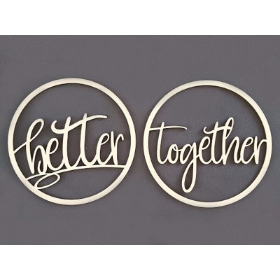 Stuhlschilder "Better together" - 2