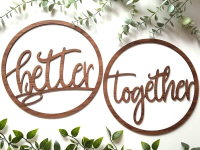 Stuhlschilder "Better together" - 1