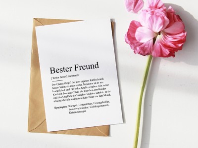 Karte "Bester Freund" Definition - 1