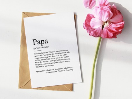 Karte "Papa" Definition - 1