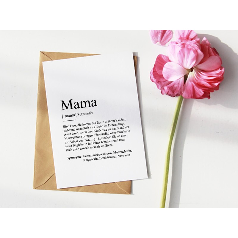 Karte "Mama" Definition - 1