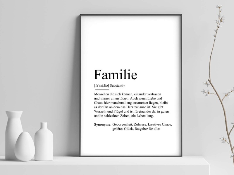 Poster "Familie" Definition - 1