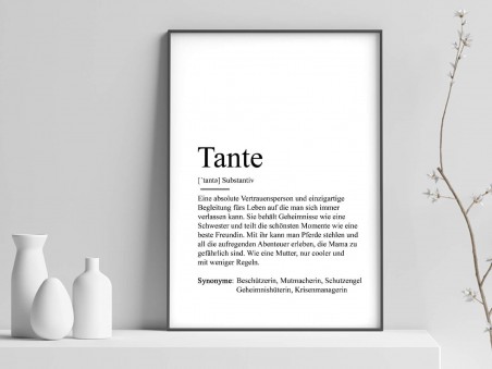 Poster "Tante" Definition - 1