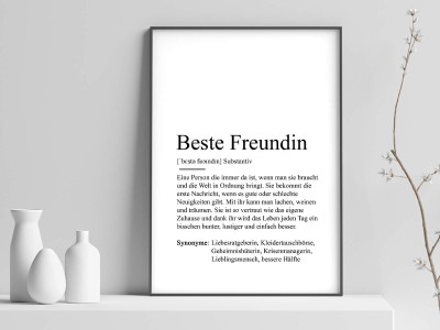 Poster "Beste Freundin" Definition - 1