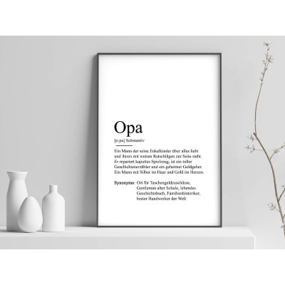 Poster "Opa" Definition - 1
