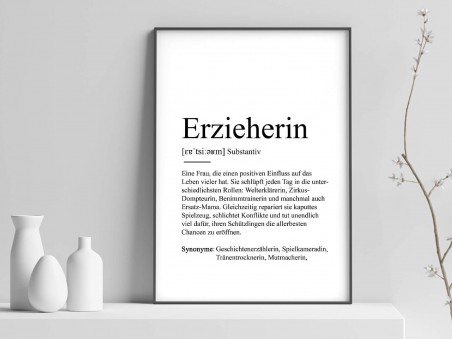 Poster "Erzieherin" Definition - 1