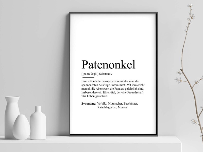 Poster "Patenonkel" Definition - 1