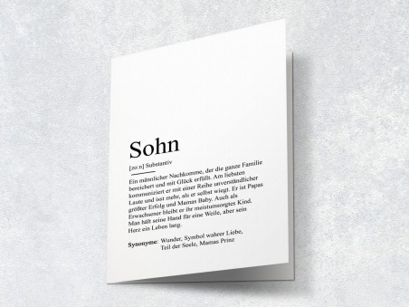 Karte "Sohn" Definition - 2