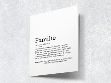 Karte "Familie" Definition - 2