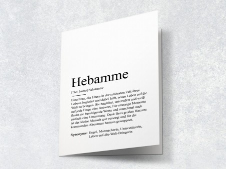 Karte "Hebamme" Definition - 2