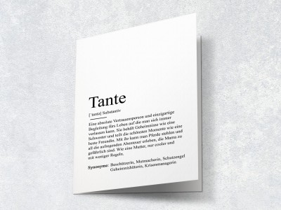 Karte "Tante" Definition - 2