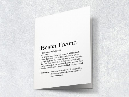 Karte "Bester Freund" Definition - 2