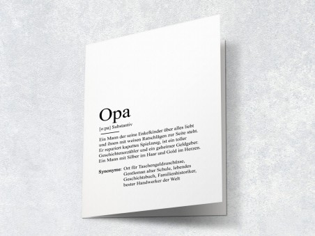 Karte "Opa" Definition - 2