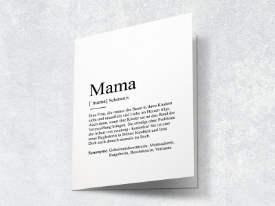 Karte "Mama" Definition - 2