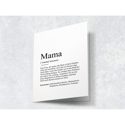 Karte "Mama" Definition - 2