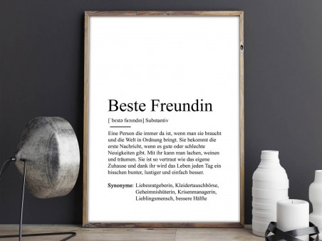 Poster "Beste Freundin" Definition - 2