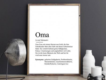 Poster "Oma" Definition - 2