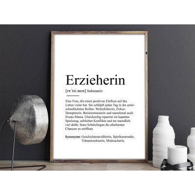 Poster "Erzieherin" Definition - 2