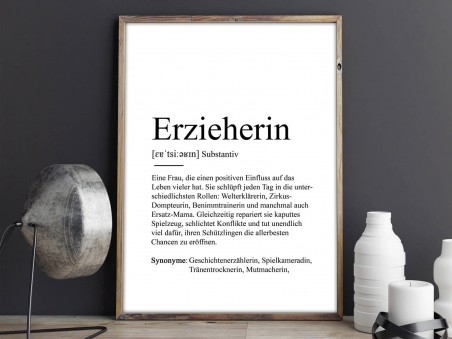 Poster "Erzieherin" Definition - 2