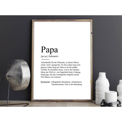 Poster "Papa" Definition - 2