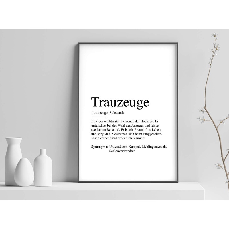 Poster "Trauzeuge" Definition - 1