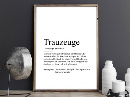 Poster "Trauzeuge" Definition - 2