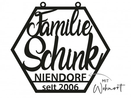 Familienschild "Schink" - 2