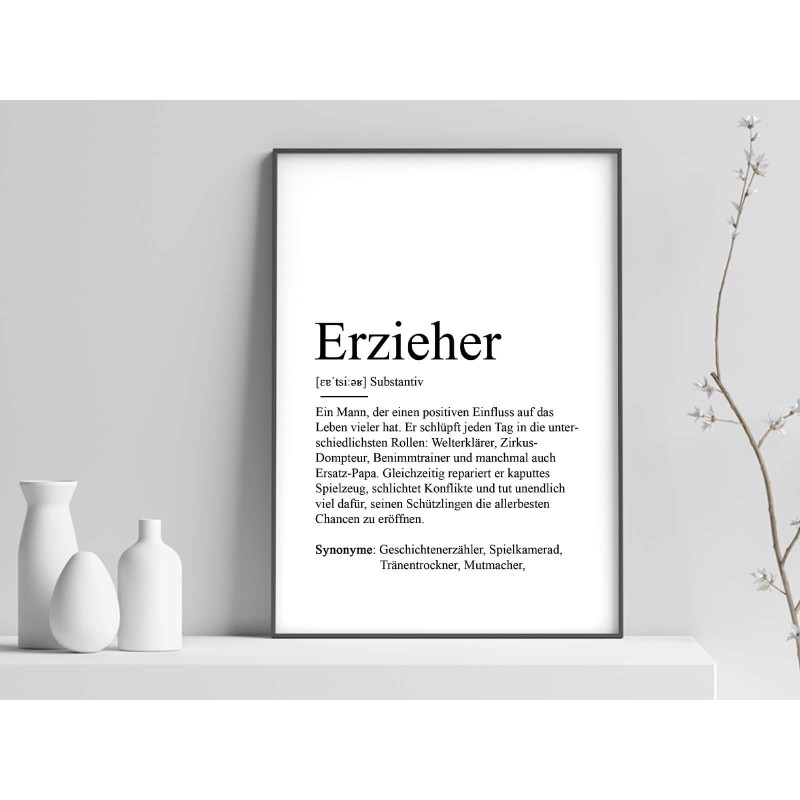 Poster "Erzieher" Definition - 1