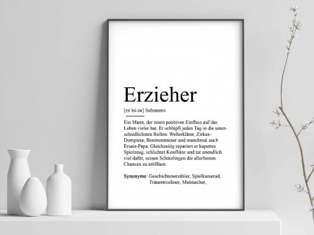 Poster "Erzieher" Definition - 1