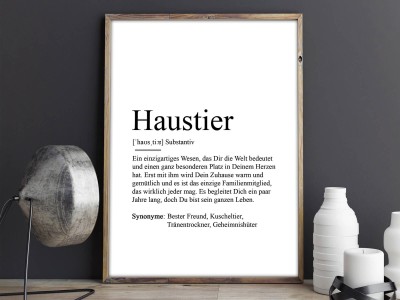 Poster "Haustier" Definition - 2