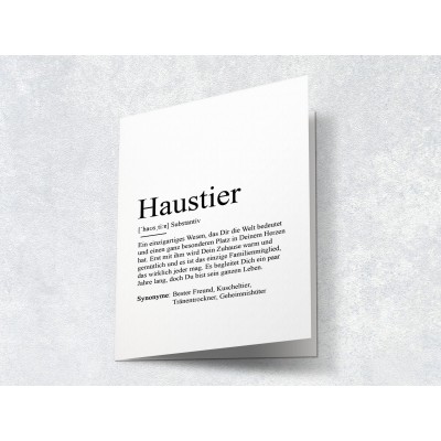 Karte "Haustier" Definition - 2