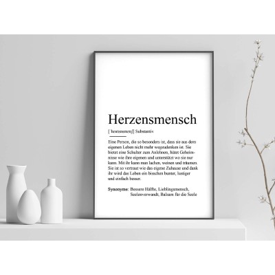 Poster "Herzensmensch" Definition - 1