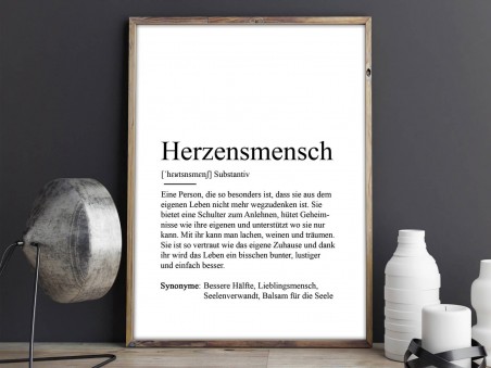 Poster "Herzensmensch" Definition - 2