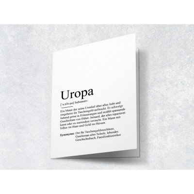 Karte "Uropa" Definition - 2