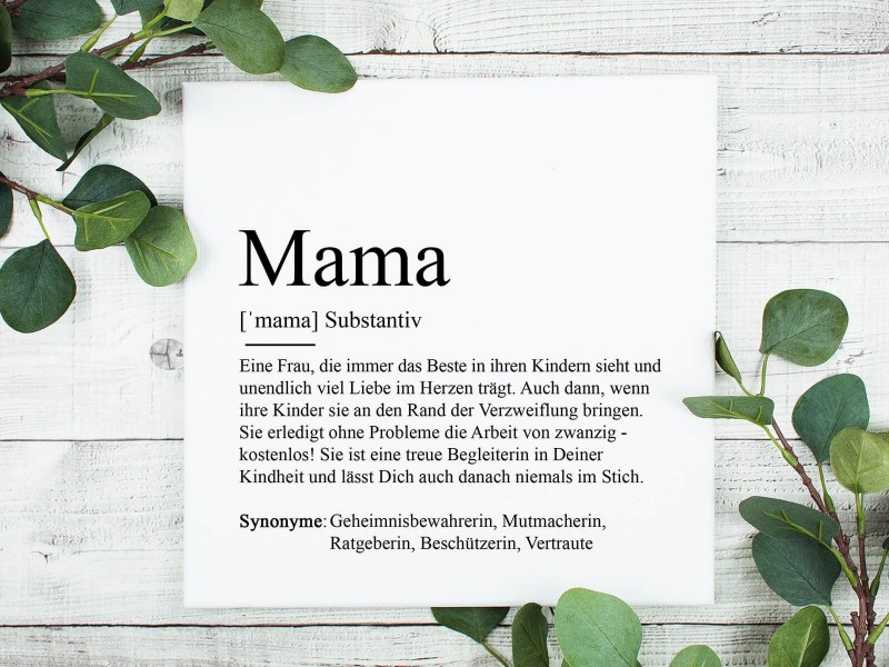 Leinwandbild "Mama" Definition - 1