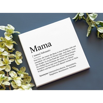 Leinwandbild "Mama" Definition - 2