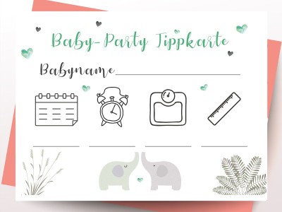 Tippkarten Babyparty - 1