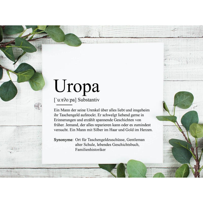 Leinwandbild "Uropa" Definition - 1