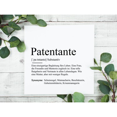 Leinwandbild "Patentante" Definition - 1