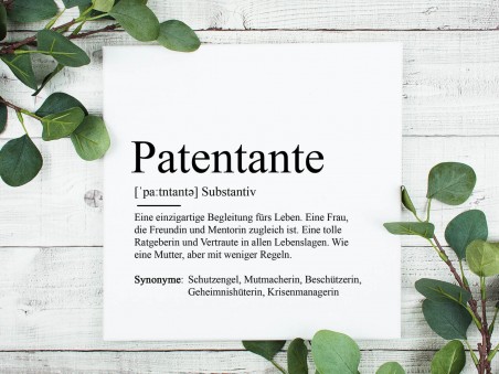 Leinwandbild "Patentante" Definition - 1