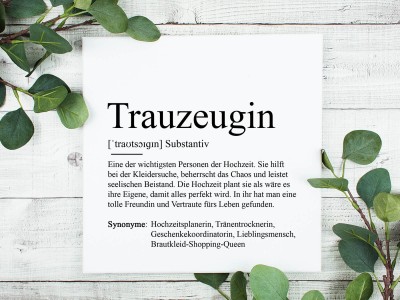 copy of Poster "Trauzeugin" Definition - 1