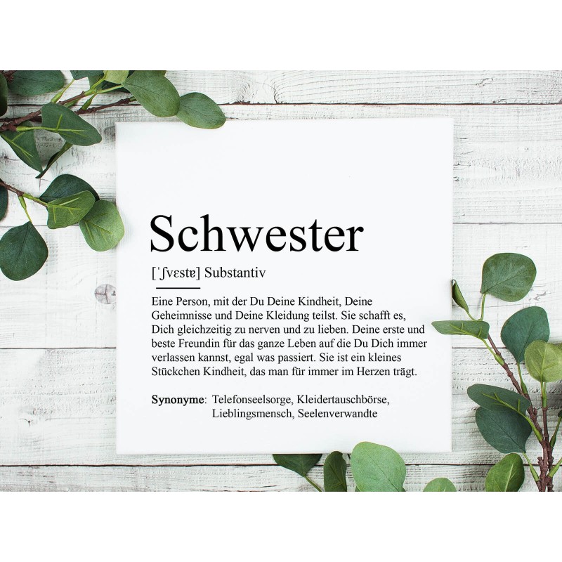 copy of Poster "Schwester" Definition - 1
