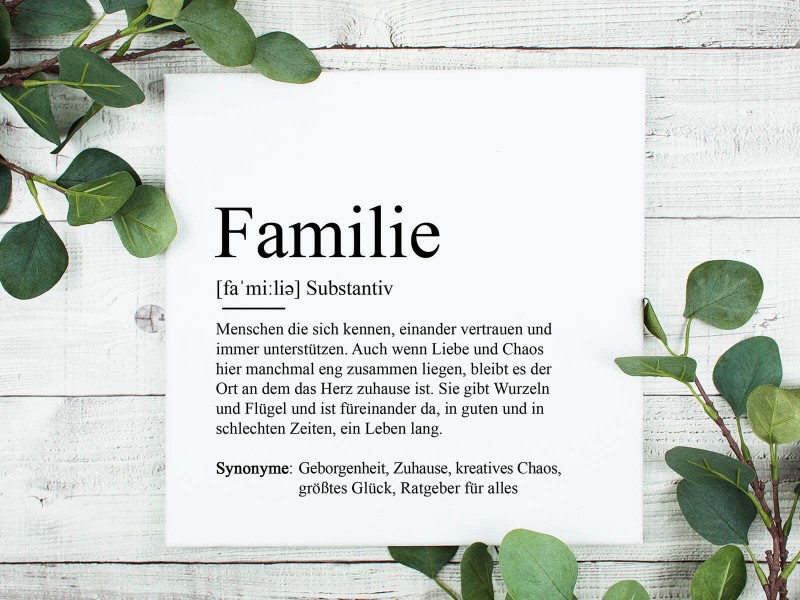 Leinwandbild "Familie" Definition - 1