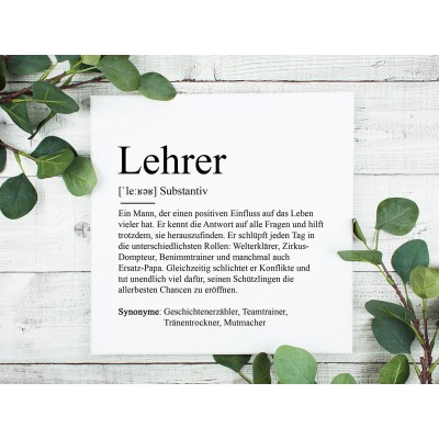 copy of Poster "Lehrer" Definition - 1